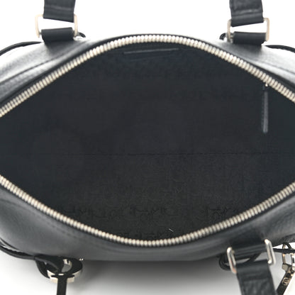 Christian Dior Calfskin Logo Charms Boston Black 5 of 13