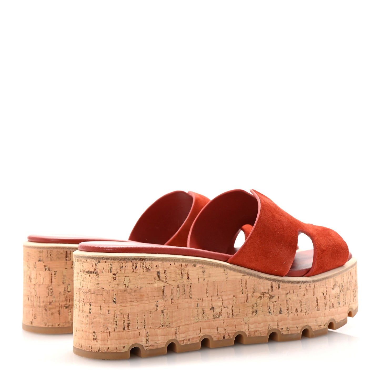 Suede Goatskin Cork Eze 30 Sandals 37 Orange Brulee