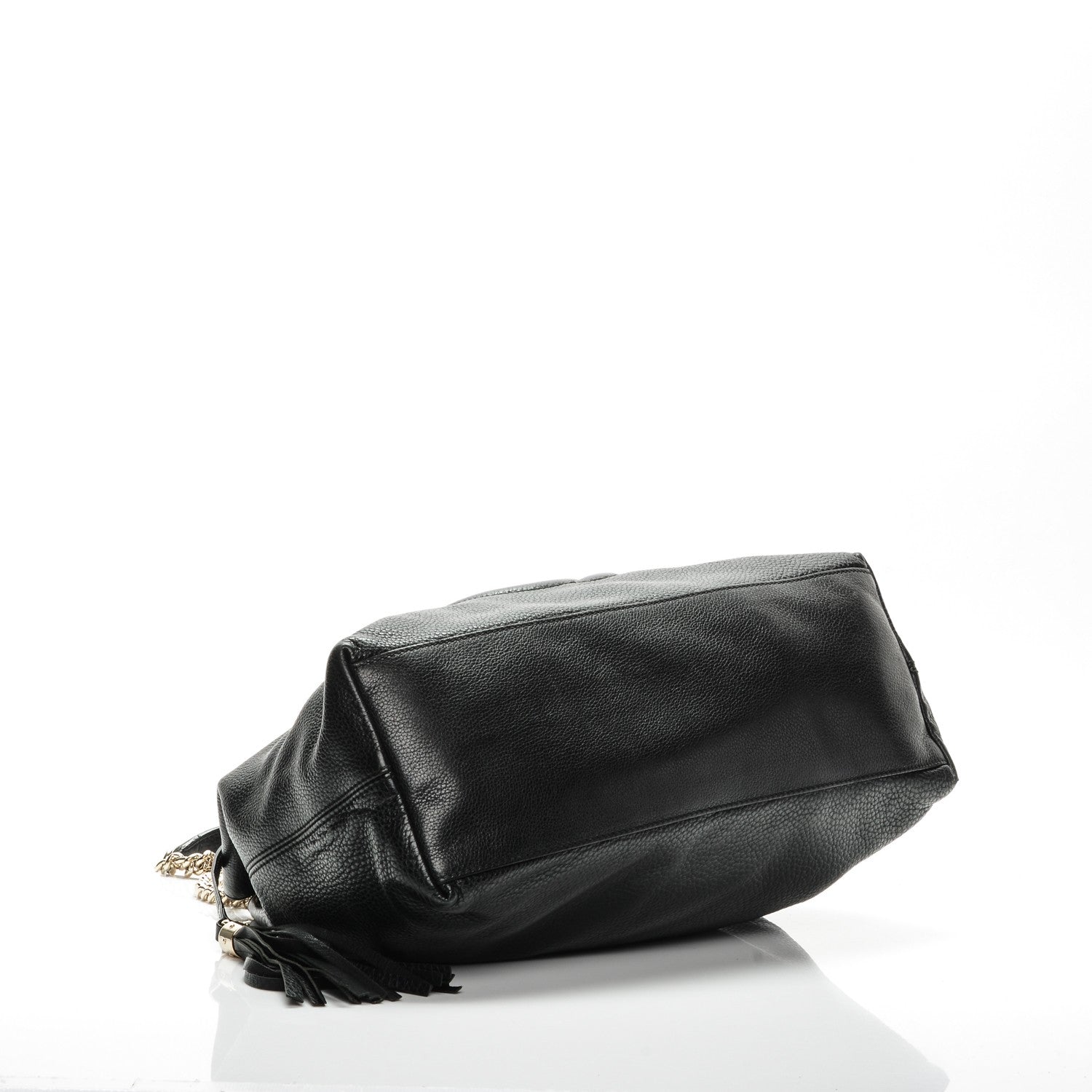Gucci Pebbled Calfskin Medium Soho Chain Shoulder Bag Black 4 of 8