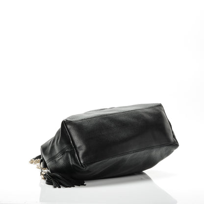 Gucci Pebbled Calfskin Medium Soho Chain Shoulder Bag Black 4 of 8