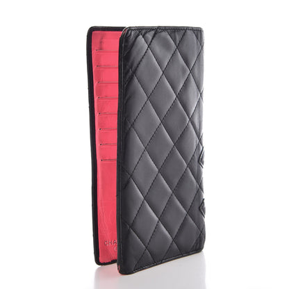 Chanel Calfskin Quilted Cambon Yen Wallet Black 3 of 14