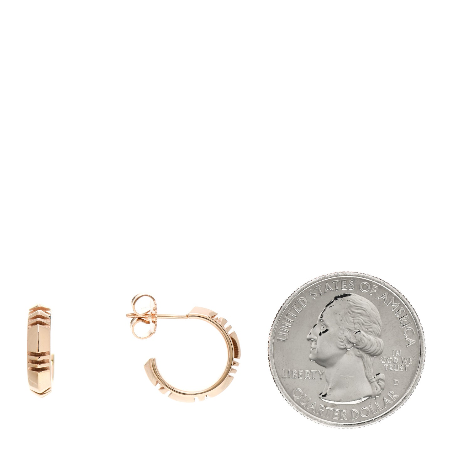 18K Rose Gold Small Atlas X Hoop Earrings