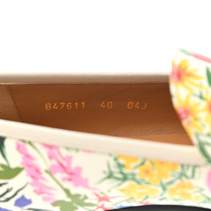 Gucci X KEN SCOTT Canvas Infinity Giardino d Apri Womens Jordaan Loafers 40 Ivory Pink Mystic White 15 of 16