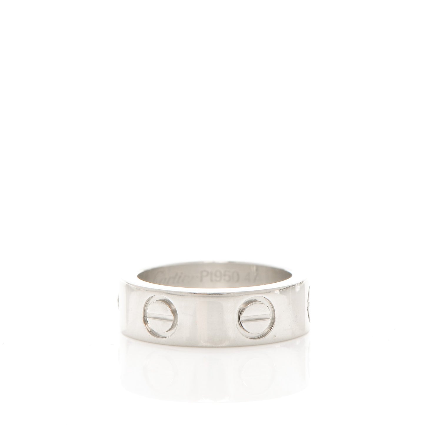 Platinum Diamond 5.5mm LOVE Ring 47 4.25
