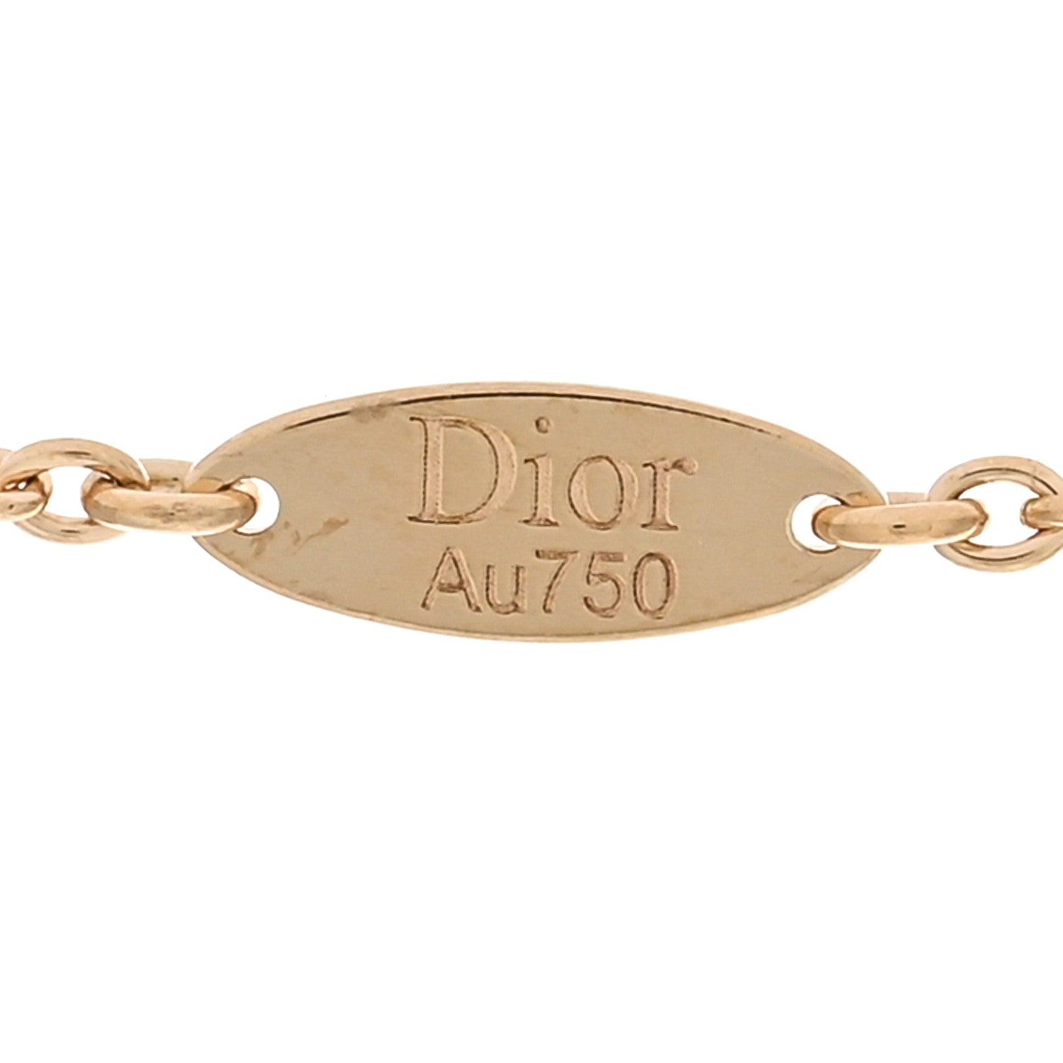 Christian Dior 18K Yellow Gold Diamond Dioramour Pendant Necklace 4 of 6