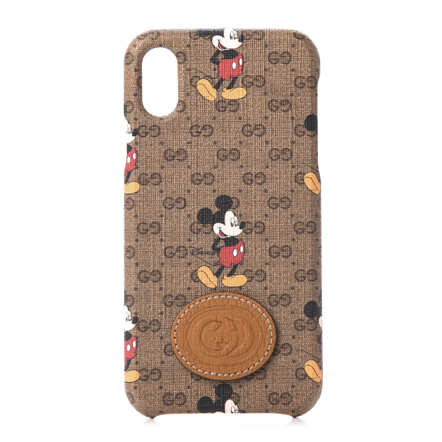 Gucci X DISNEY Mini Vintage GG Supreme Monogram Mickey Mouse iPhone X/XS Case Beige Vintage Sun Oil 1 of 6