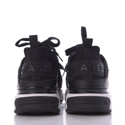 Chanel Velvet Calfskin Mixed Fibers CC Sneakers 39.5 Black 5 of 10