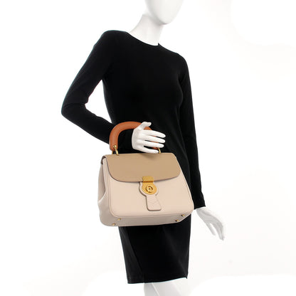 Burberry Trench Calfskin Medium DK88 Top Handle Bag Limestone Honey 3 of 9