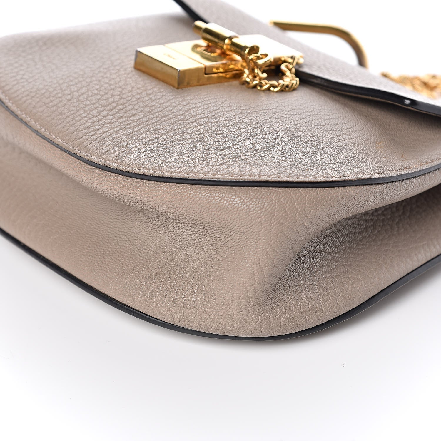 Chloe Grained Lambskin Mini Drew Shoulder Bag Motty Grey 9 of 12