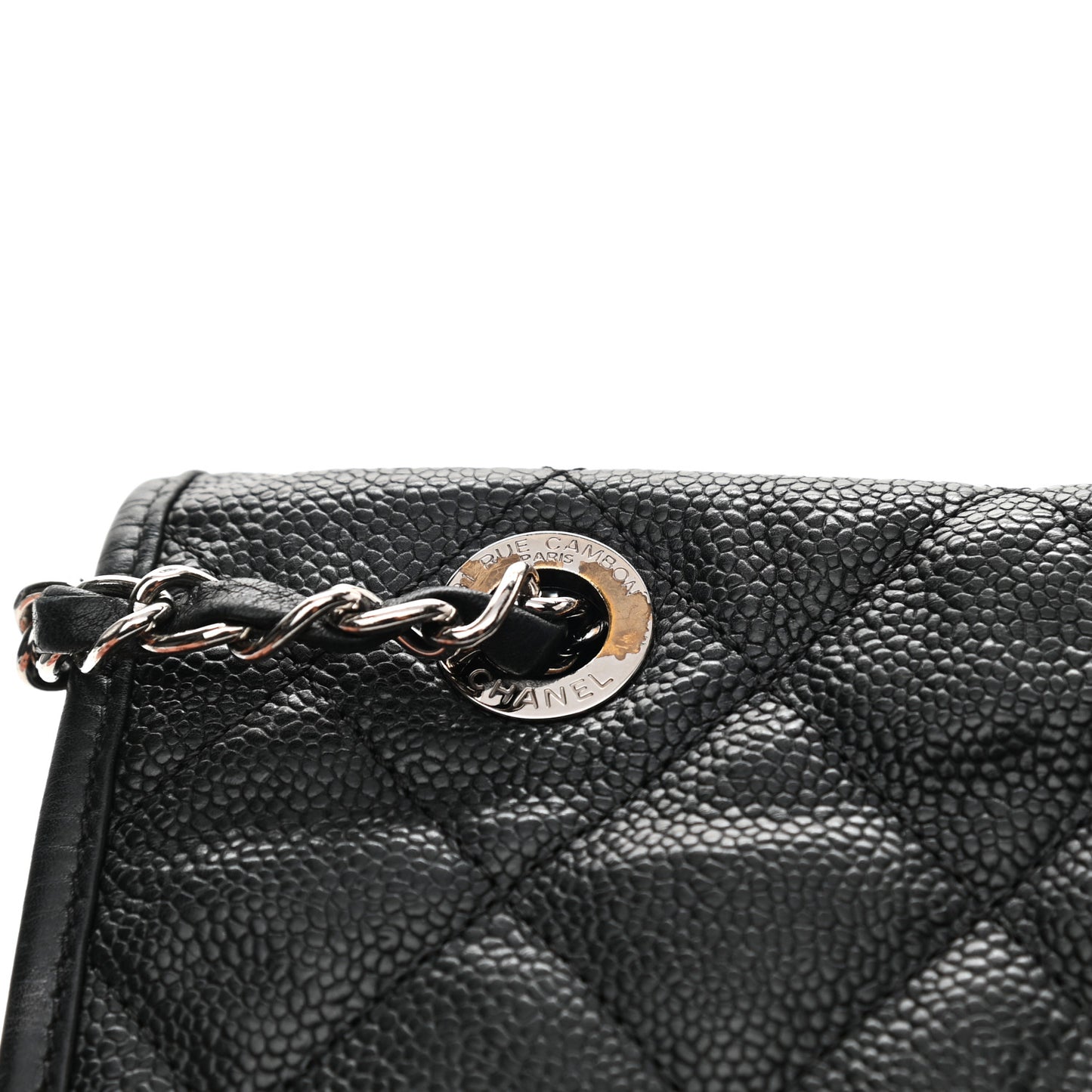 Caviar Quilted Large French Riviera Flap Black