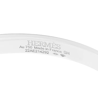 Hermes 18K White Gold Diamond PM Kelly Pave Bracelet SH 3 of 4