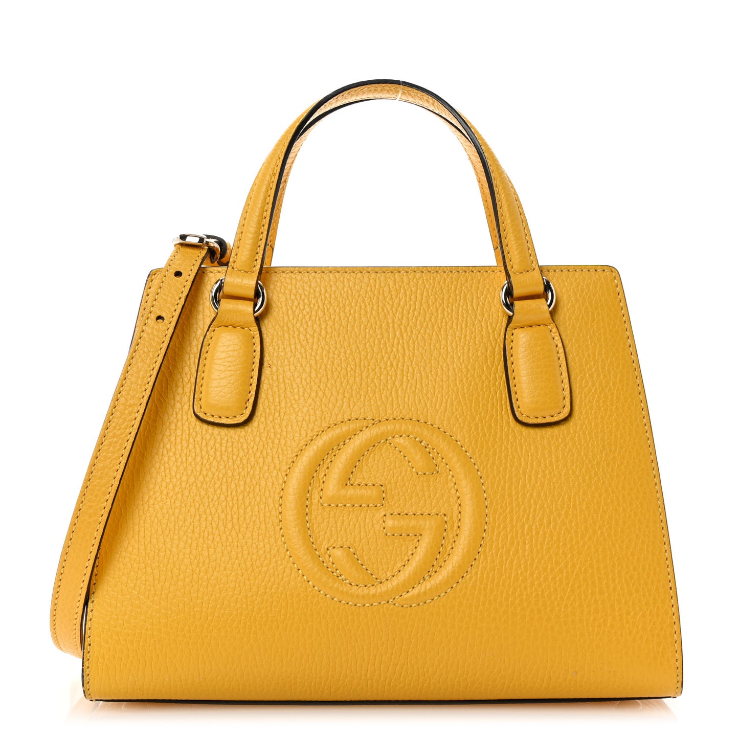 Dollar Calfskin Medium Soho Top Handle Satchel Yellow