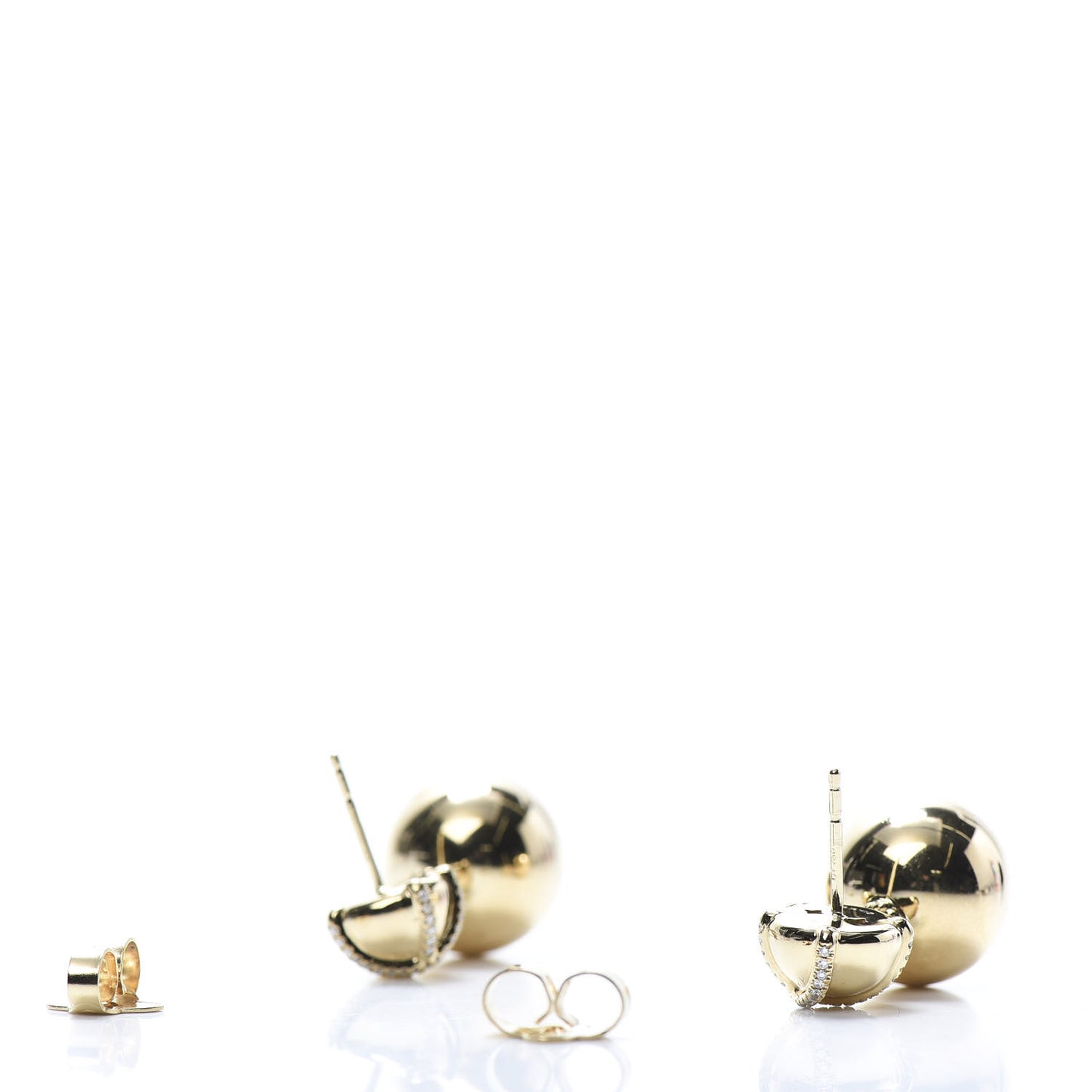 18K Yellow Gold Diamond Solari Wrap Double Drop Earrings