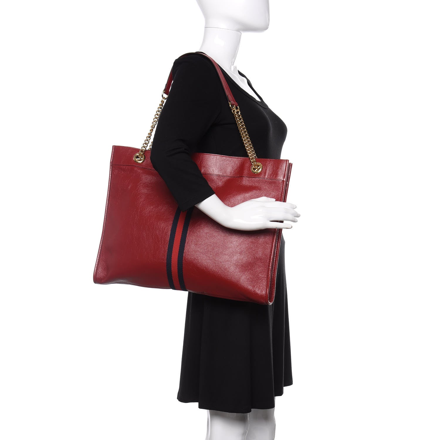 Gucci Calfskin Large Rajah Chain Tote Romantic Cherry 2 of 10