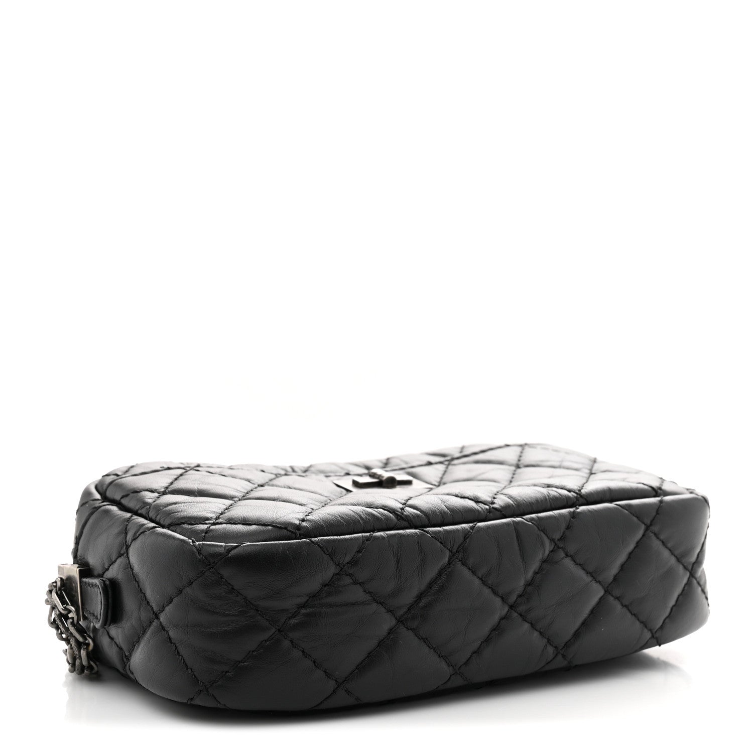 Chanel Aged Calfskin Quilted Mini Reissue Camera Case Black 3 of 9