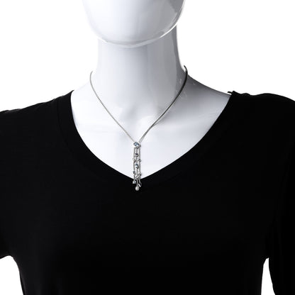 David Yurman Sterling Silver Diamond Iolite Blue Topaz Confetti Ice Necklace 2 of 7