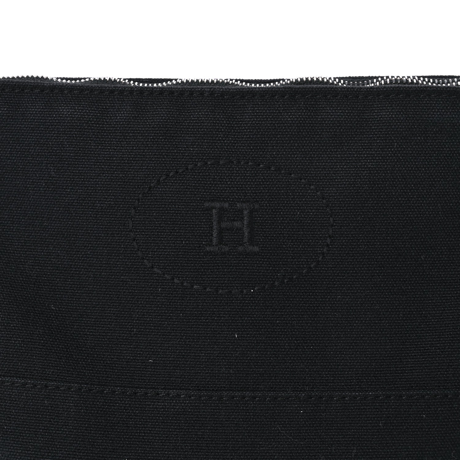 Hermes Cotton Canvas Bolide Travel Cosmetic Pouch Black 7 of 9