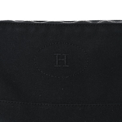 Hermes Cotton Canvas Bolide Travel Cosmetic Pouch Black 7 of 9