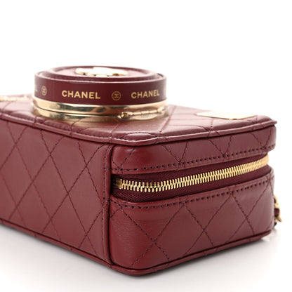 Chanel Lambskin Quilted Coco Click Bag Burgundy 10 of 11
