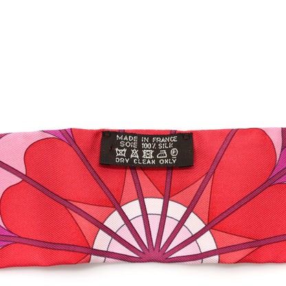 Hermes Silk Rose de Compas Twilly Fuchsia Prune Rouge 4 of 4