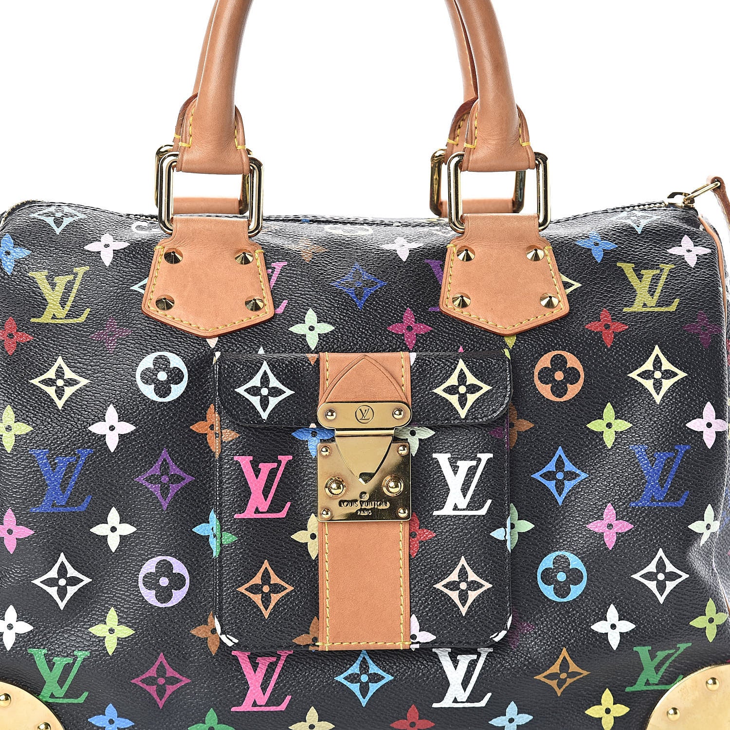 Louis Vuitton Monogram Multicolor Speedy 30 Black 7 of 9