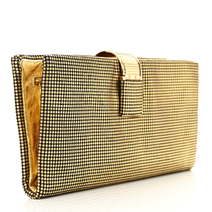 Chanel Metallic Lambskin Perforated CC Clutch Gold 3 of 10