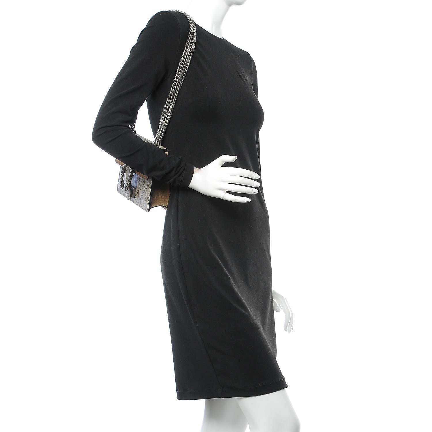 Gucci GG Supreme Monogram Mini Dionysus Shoulder Bag Taupe 2 of 10