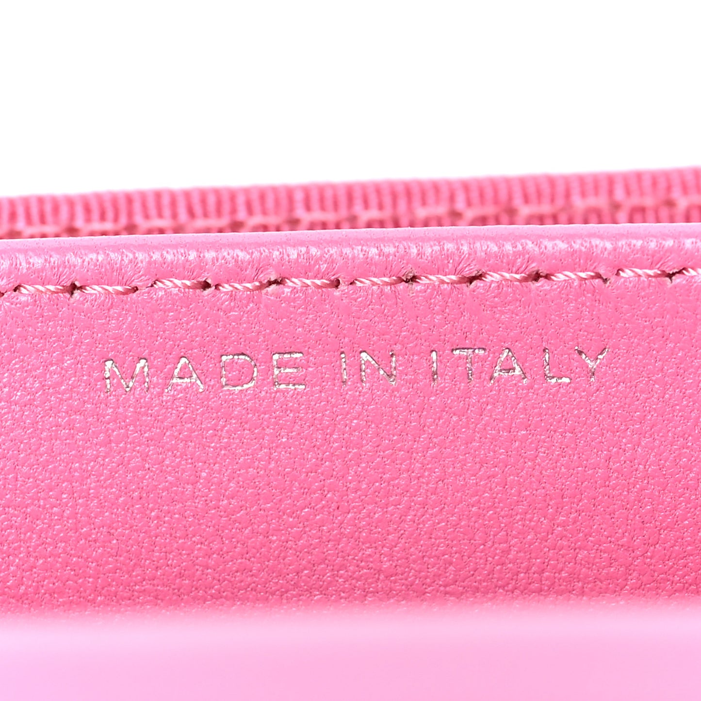 Lambskin Quilted Flap Card Holder Wallet Pink