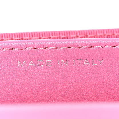 Chanel Lambskin Quilted Flap Card Holder Wallet Pink 7 of 8
