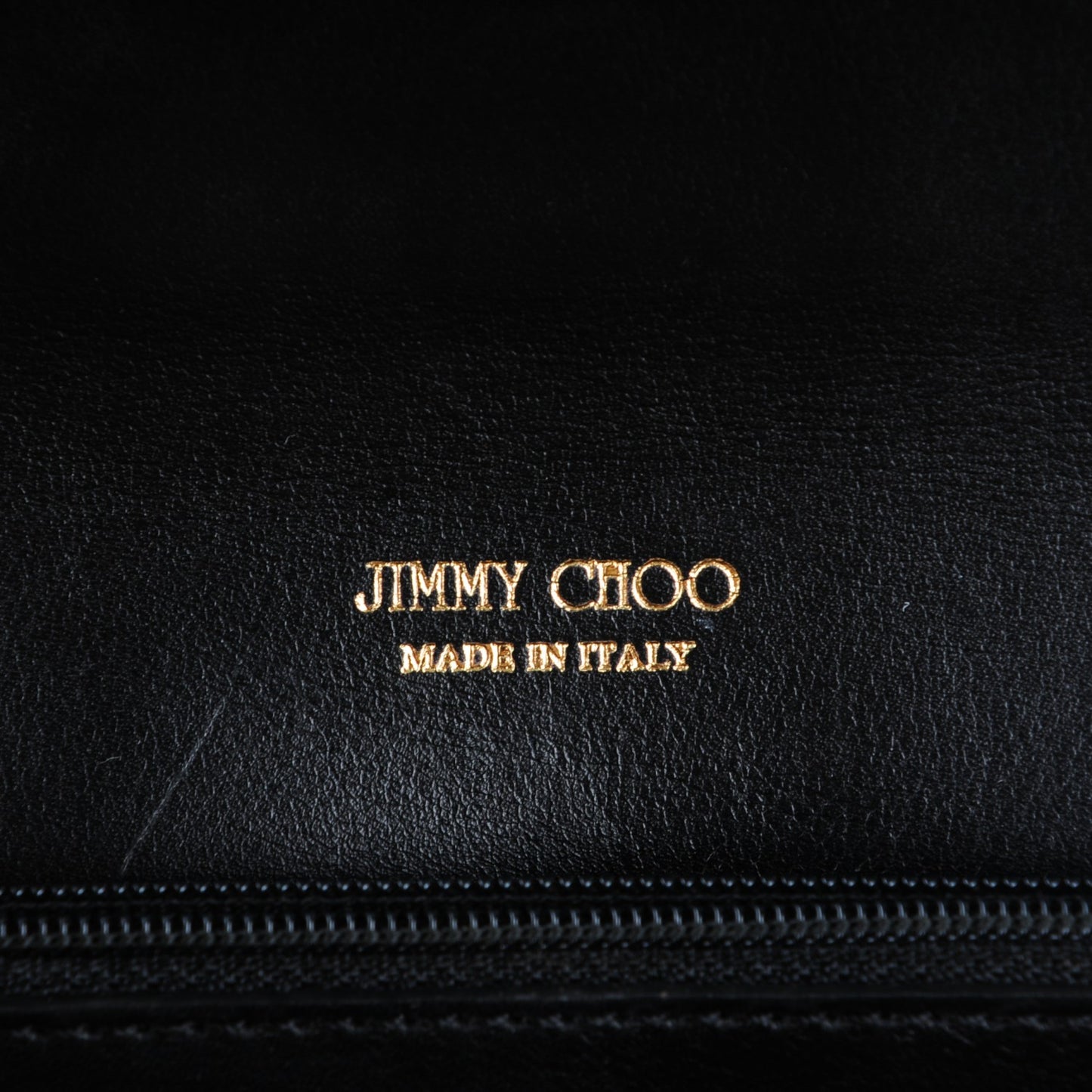 Patent Crocodile Embossed Reese Clutch Black