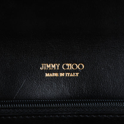 Jimmy Choo Patent Crocodile Embossed Reese Clutch Black 5 of 7