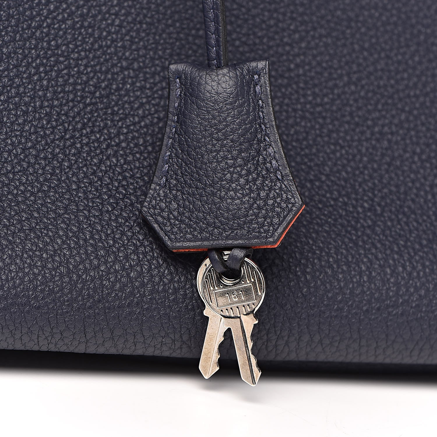 Hermes Togo Birkin Verso 30 Bleu Nuit Orange Poppy 15 of 34