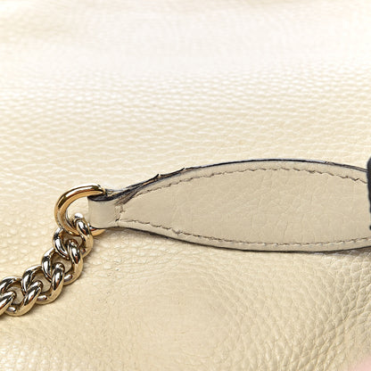 Gucci Pebbled Calfskin Medium Soho Chain Shoulder Bag Off White 13 of 18