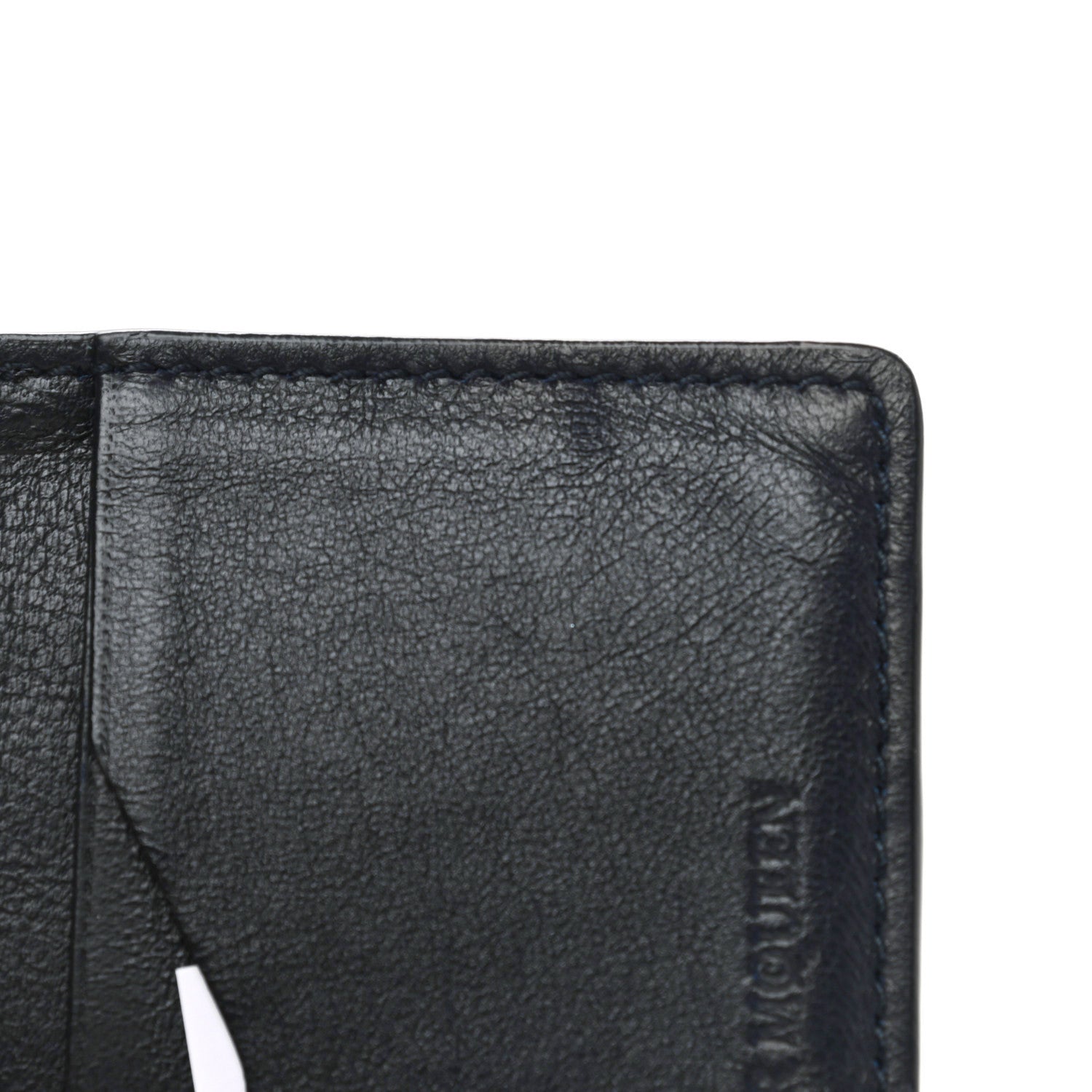 Alexander McQueen Calfskin Embossed Card Holder Navy 9 of 10