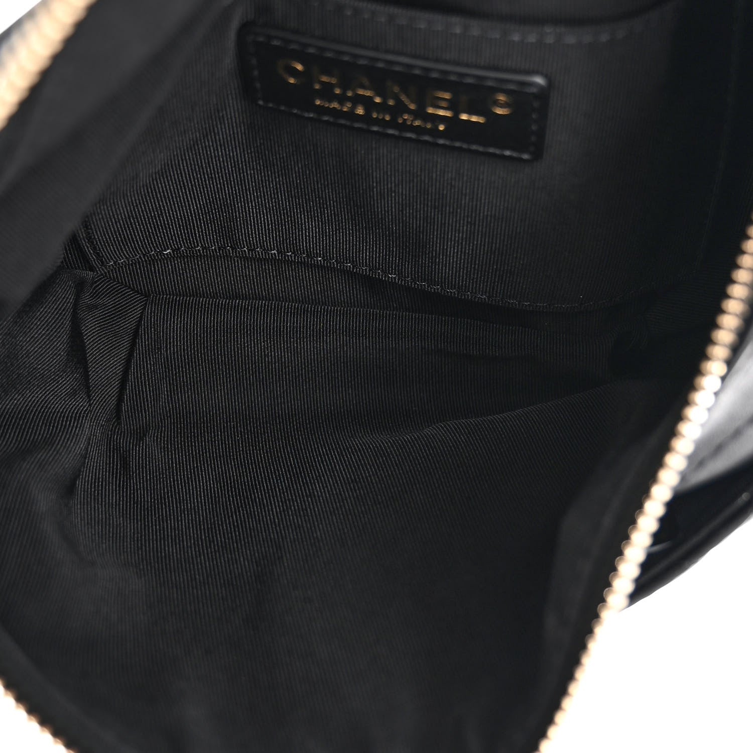 Chanel Lambskin Quilted Waist Bag Fanny Pack Black 5 of 11