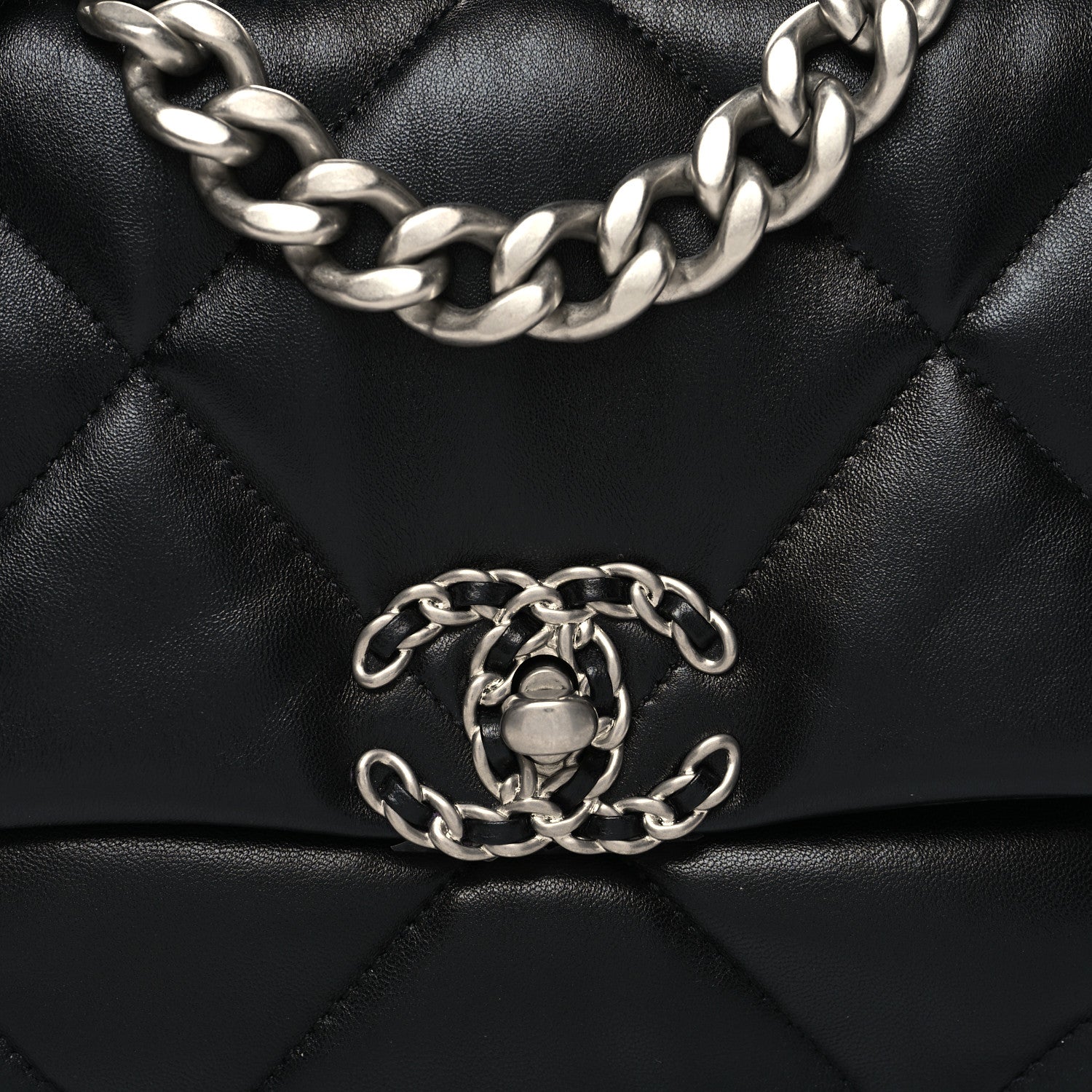 Chanel Lambskin Quilted Medium Chanel 19 Flap Black 8 of 10