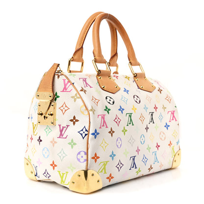 Louis Vuitton Monogram Multicolor Speedy 30 White 3 of 14
