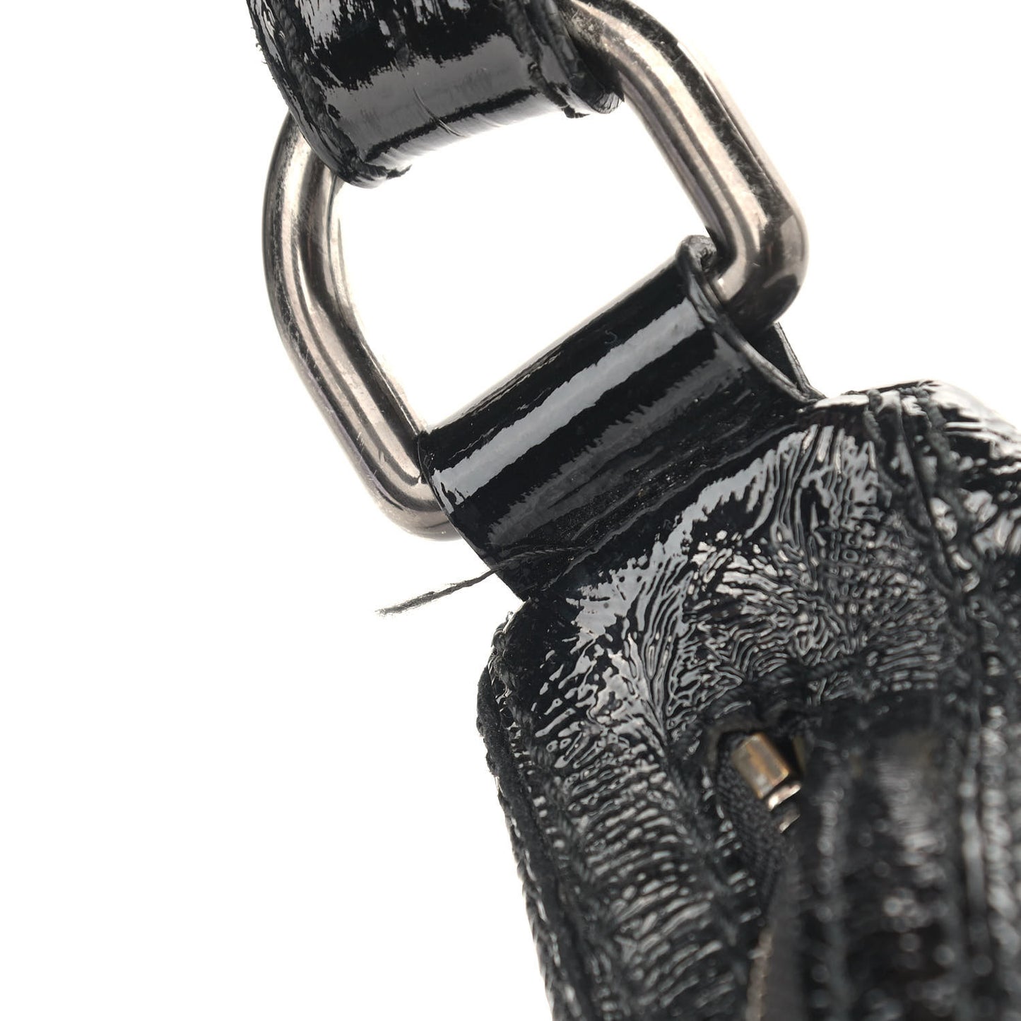 Crinkled Patent Calfskin Medium Nightingale Black