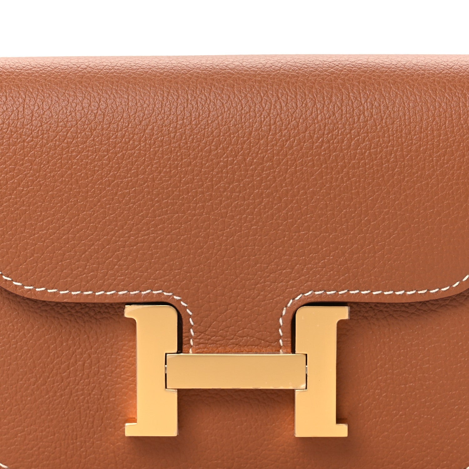 Hermes Evercolor Bi-Color Constance Slim Wallet Gold Lime 11 of 12