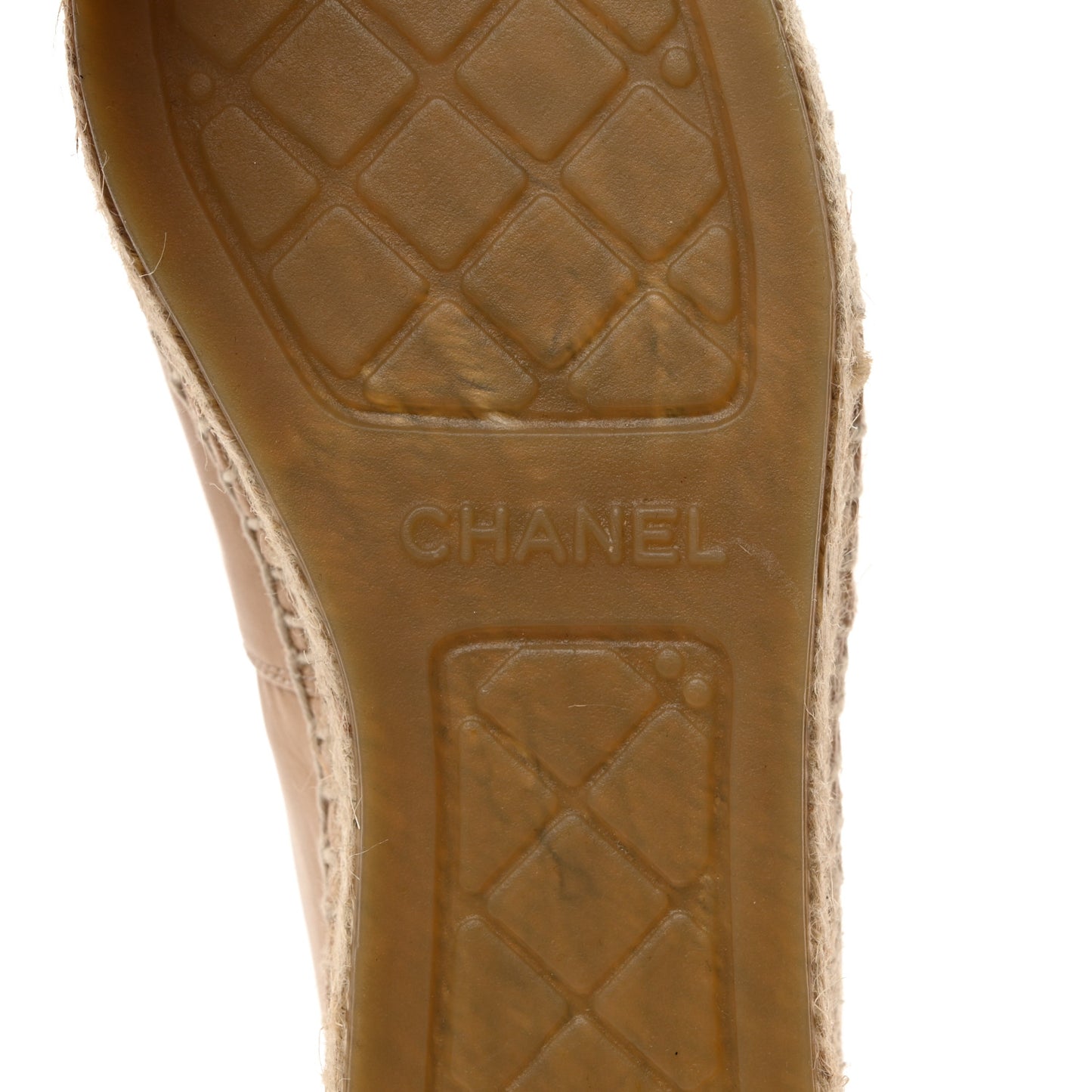 Lambskin CC Espadrilles 36 Beige Black