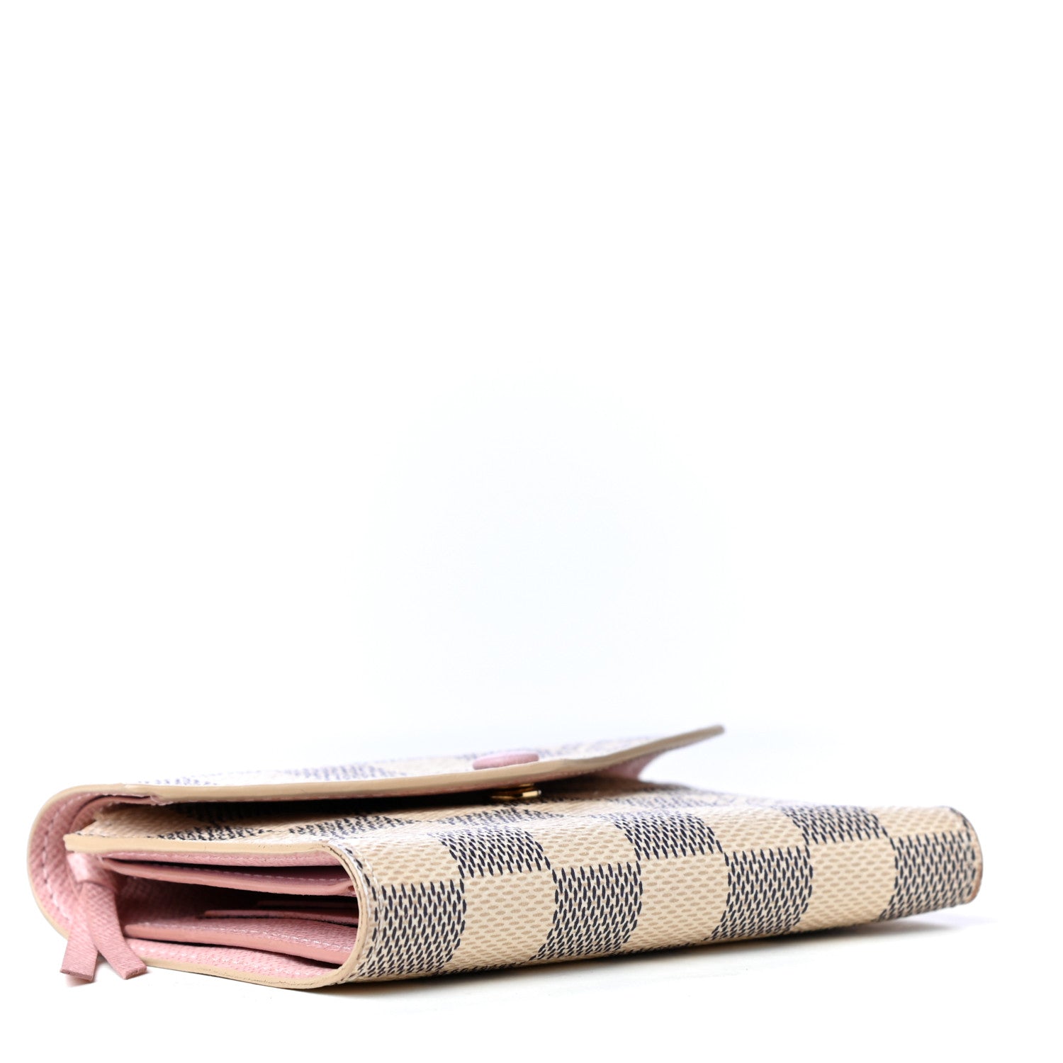 Louis Vuitton Damier Azur Victorine Wallet Rose Ballerine 3 of 5