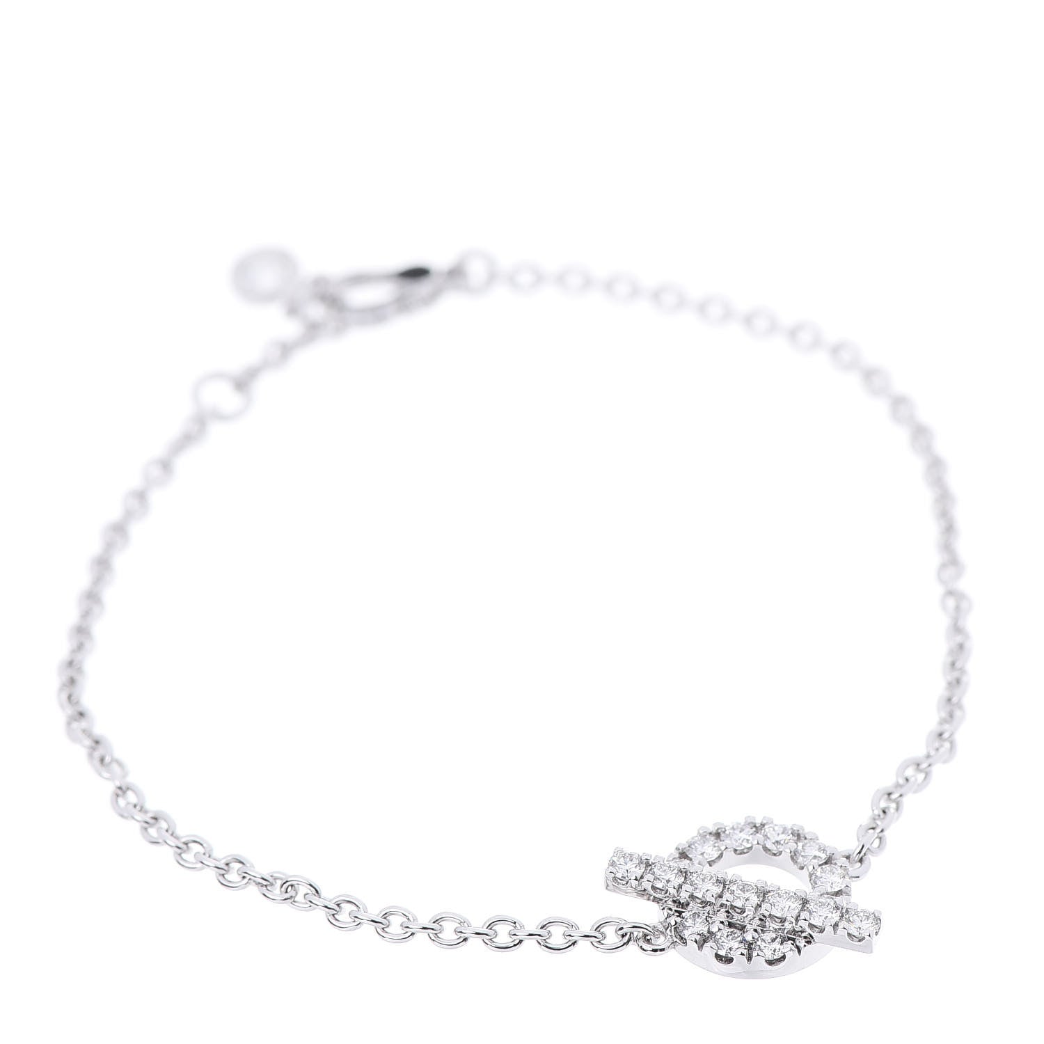 Hermes 18K White Gold Diamond Finesse Bracelet ST 1 of 5