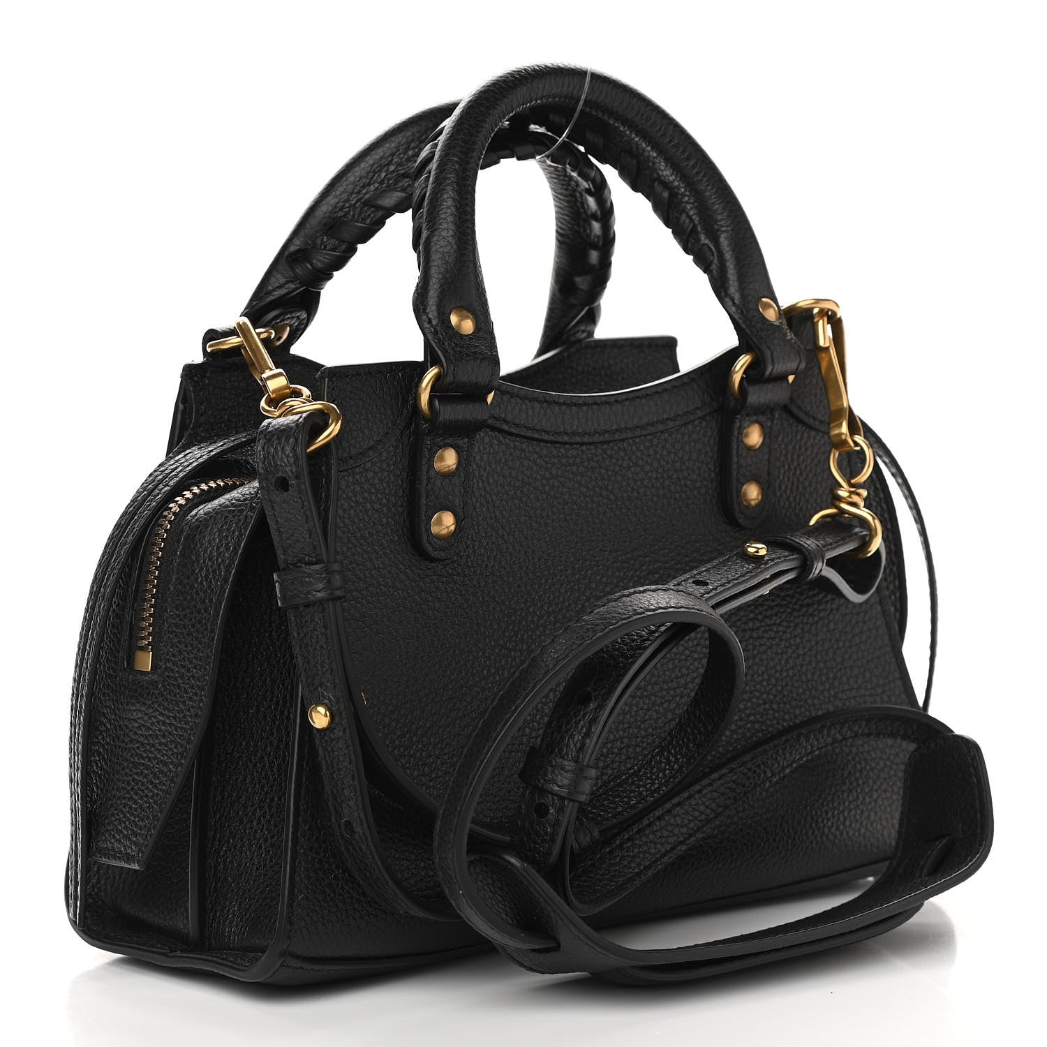 Balenciaga Grained Calfskin Neo Classic Gold Hardware Mini City Black 3 of 10