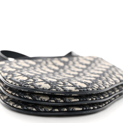 Christian Dior Oblique Saddle Pouch With Strap Navy Blue 11 of 14