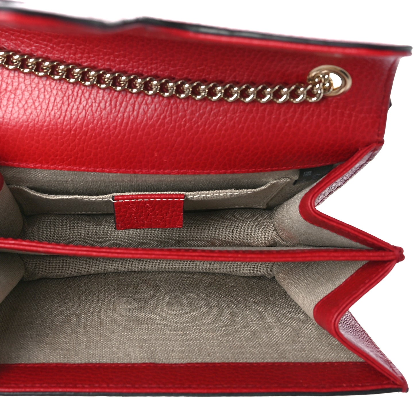 Dollar Calfskin Small Interlocking G Shoulder Bag Red