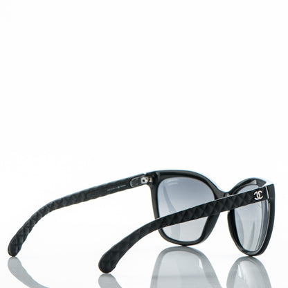 Chanel Acetate Quilted Polarized Butterfly CC Sunglasses 5288-Q Black 4 of 8