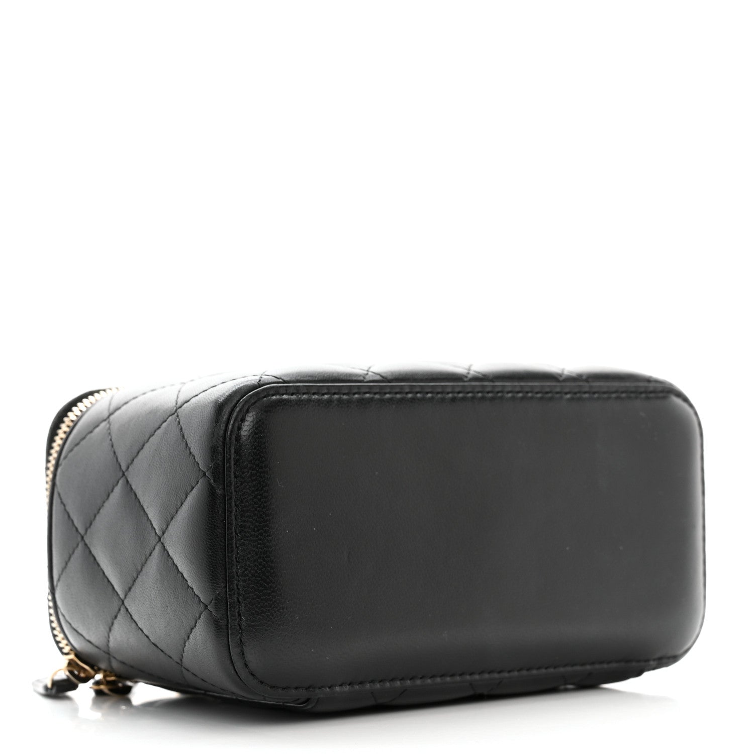 Chanel Lambskin Quilted Small Vanity Case With Chain Black 4 of 11