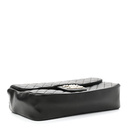 Chanel Lambskin Quilted Medium Westminster Pearl Flap Black 4 of 11