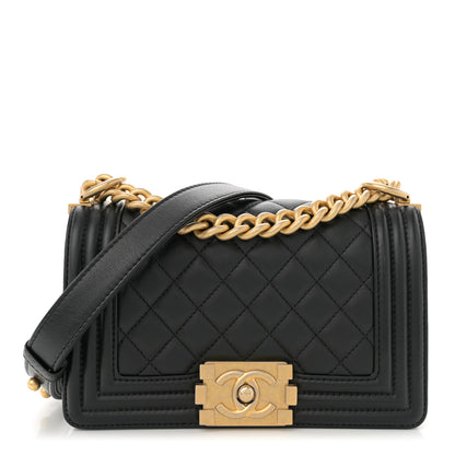 Chanel Lambskin Quilted Small Boy Flap Black 1 of 11