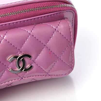 Chanel Patent Quilted Small Pocket Box Camera Case Purple 11 of 13